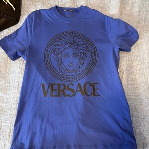 Versace Blue Medusa Graphic T-Shirt